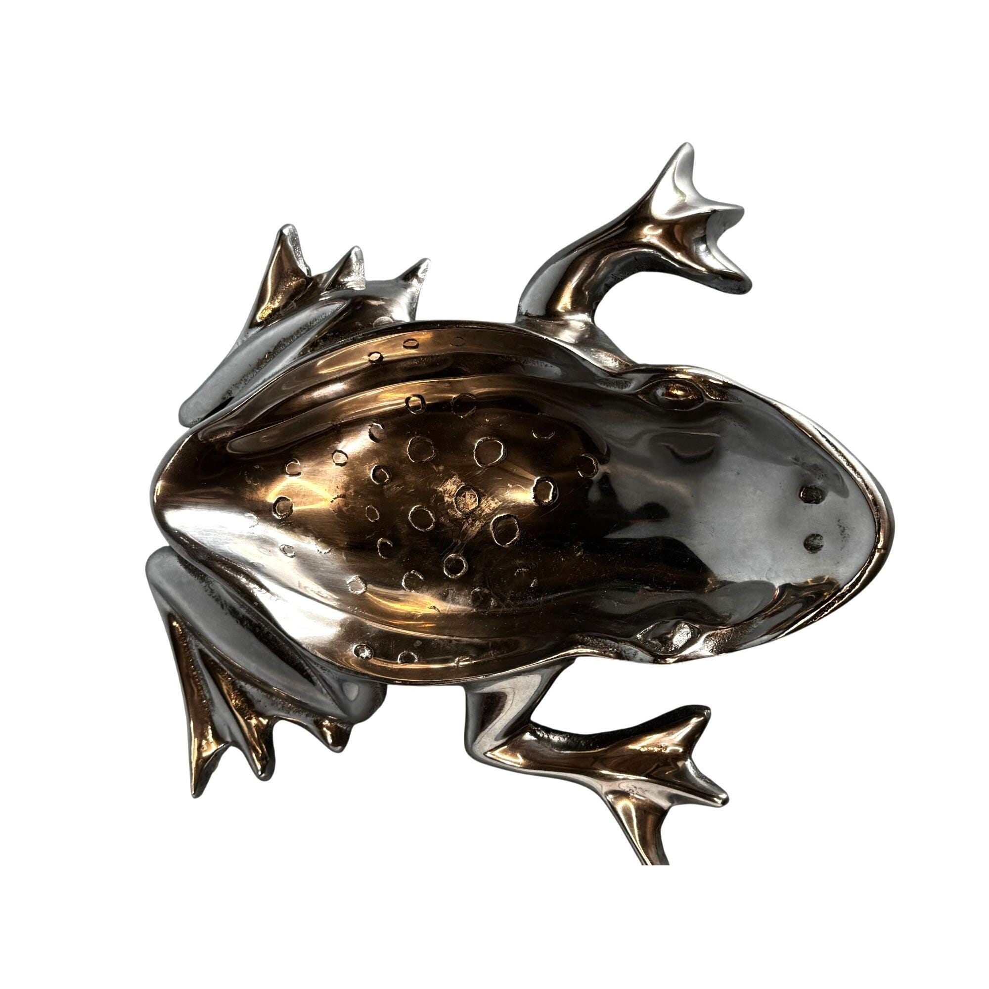 Mariposa Mexico Frog Dish Recycled Aluminum Silver 8x8x2 Inches - Etsy