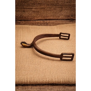 Antique Brass Western Cowboy Boot Spur Late 19th Early 20th Civil War Style