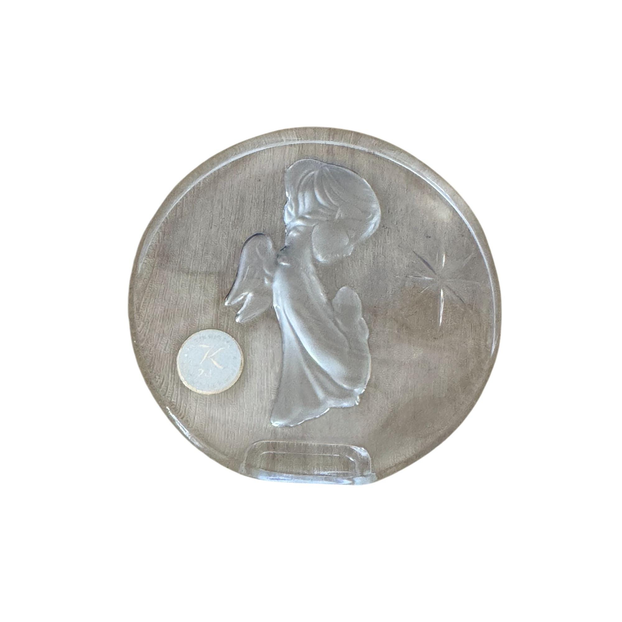 VTG Bleikristall ドイツ 24% クリスタルガラス 祈る天使の彫刻