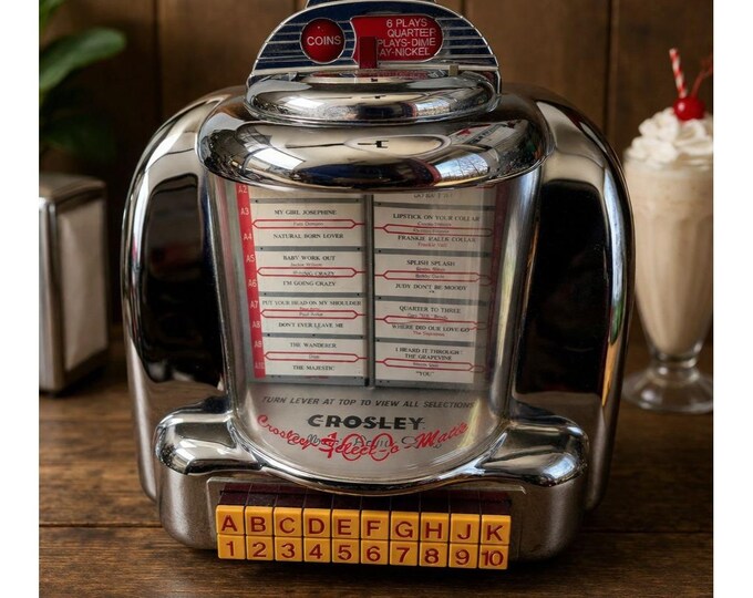 Select Sign Jukebox Crosley CR-9 Jukebox Style Radio Cassette Player Select O Matic ...