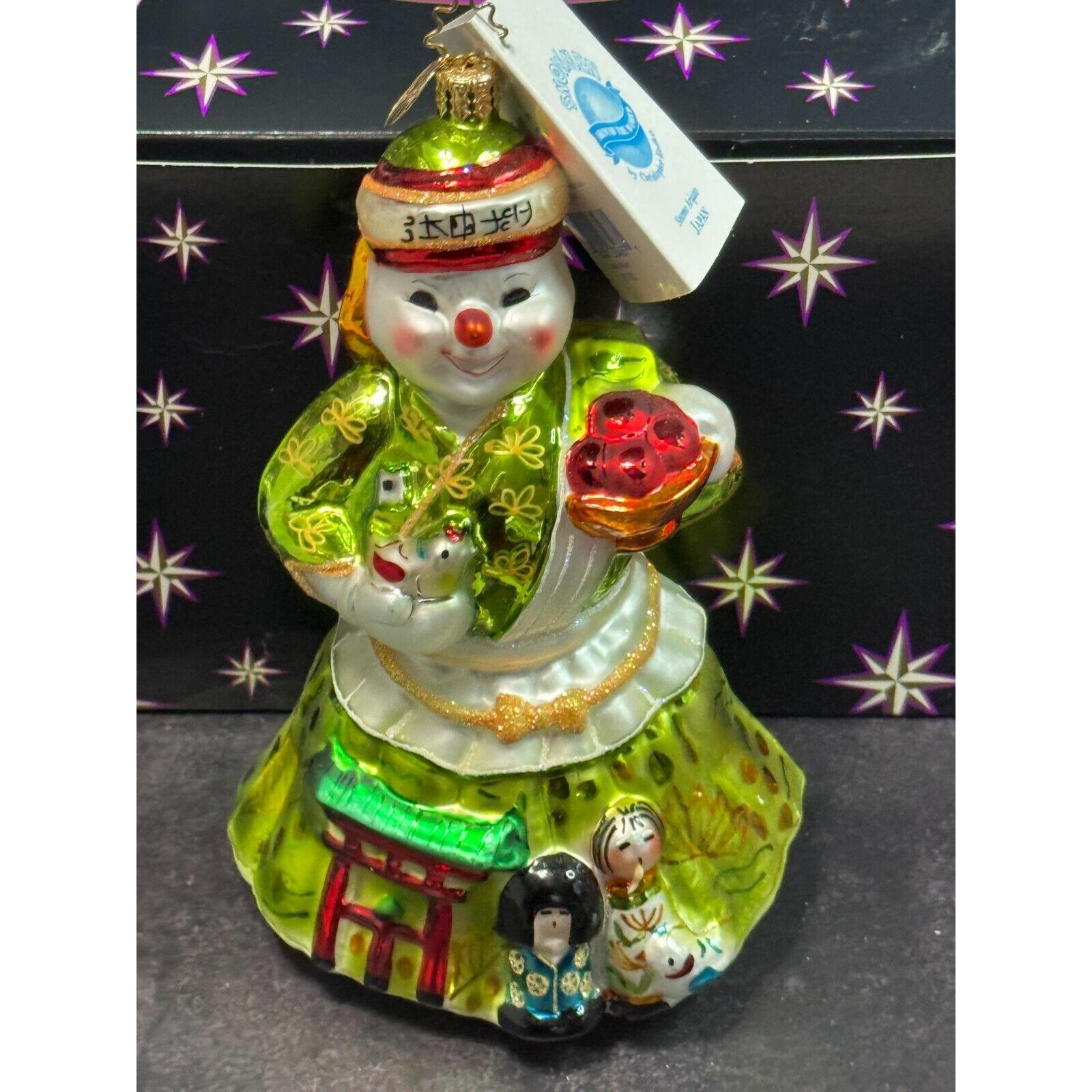 Christopher Radko Snomo Arigato Japan Orname 2003 Snowmen Around