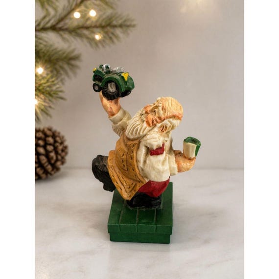David Frykman Santa Crafted 1993 Santa Tractor Figurine DF1268 5 1