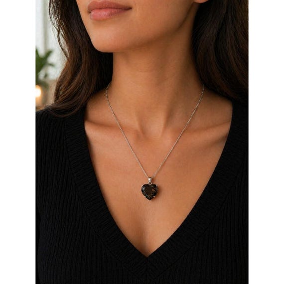 Chateau D'Argent David Sigal Smoky Quartz Heart Sterling Pendant Canada