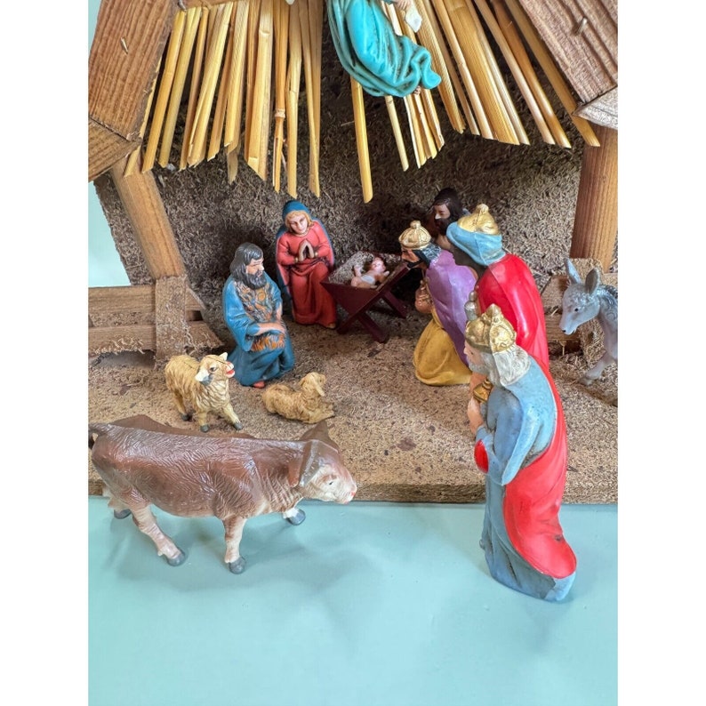 Vintage 13 PC Friedel West Germany Nativity Set Including Creche Etsy