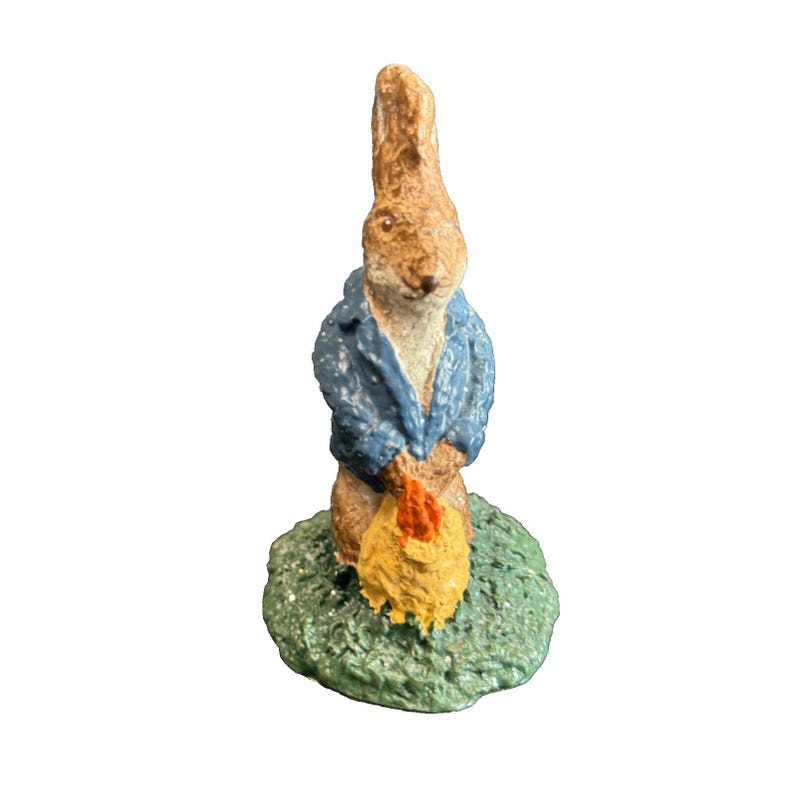 1997 Linda Baldwin Haresnickel Small Bunny Rabbit Easter Figurine 3 3/4 ...
