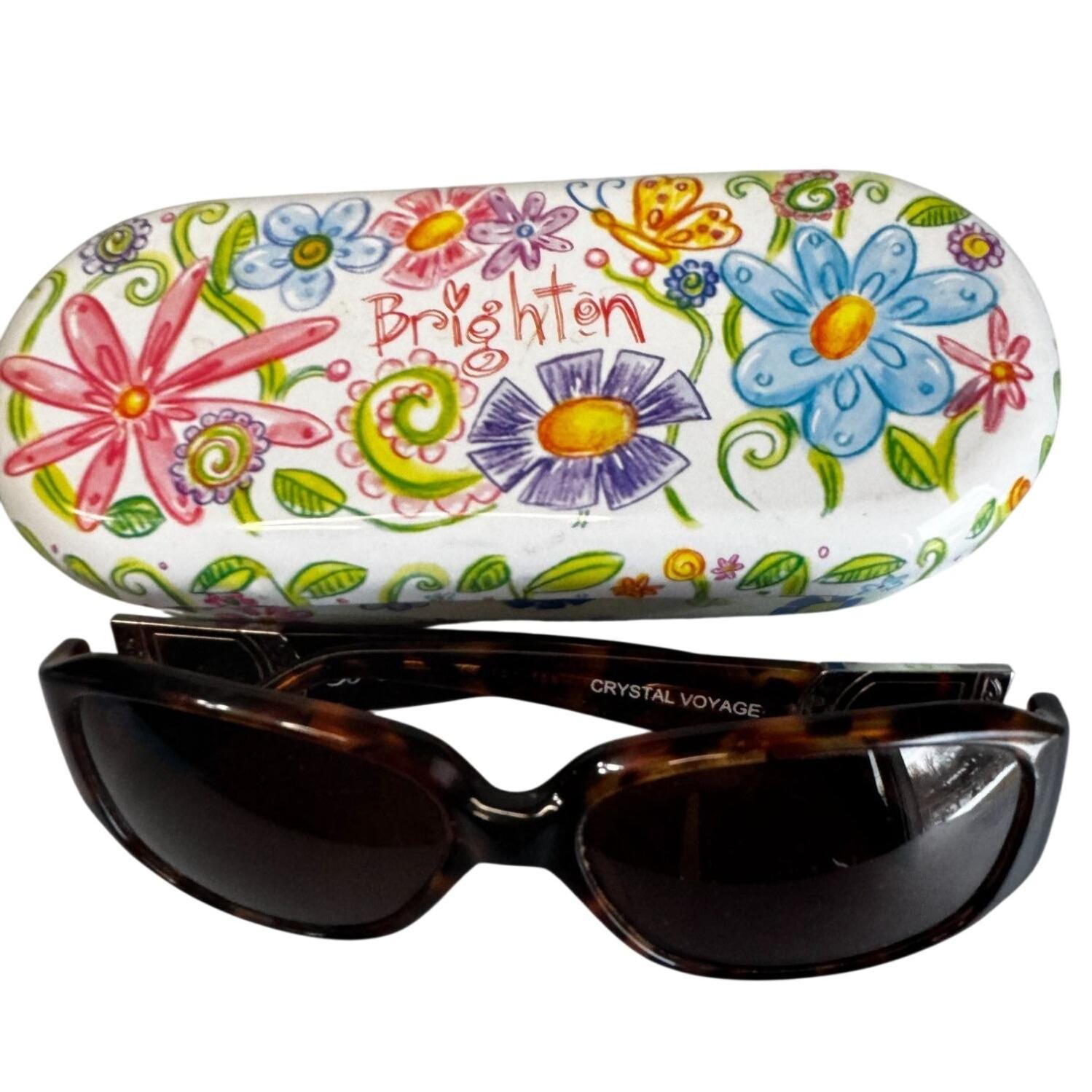 Brighton Black Sunglasses with Floral Patterned Case Brighton Sunglasses & Sunglasses Accessories for Women for  main image 4