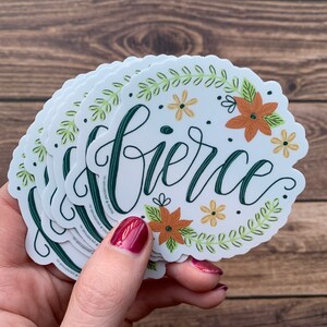 Adesivo in vinile feroce e resistente alle intemperie, 3x3&quot;