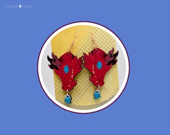 Dragon Flame Earrings - TTRPG Jewelry