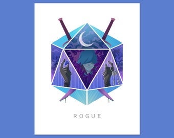 D20 Tabletop RPG Class Illustration - Rogue