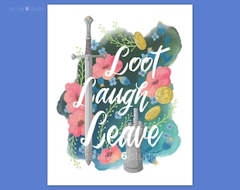 Tabletop RPG Illustration - Loot Laugh Leave
