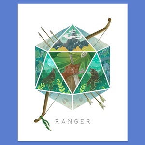 D20 Tabletop RPG Class Illustration - Ranger