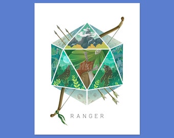 D20 Tabletop RPG Class Illustration - Ranger