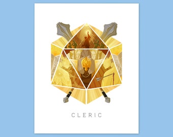 D20 Tabletop RPG Class Illustration - Cleric
