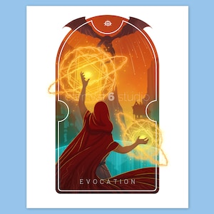 Schools of Magic - Evocation - Tabletop RPG Gaming Print Series
