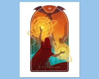Schools of Magic - Evocation - Tabletop RPG Gaming Print Series