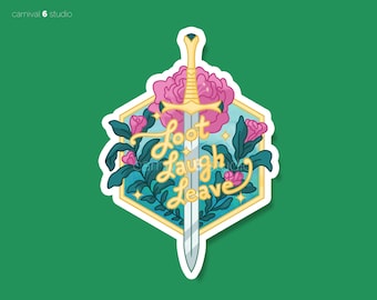 Loot Laugh Leave -  TTRPG Sticker