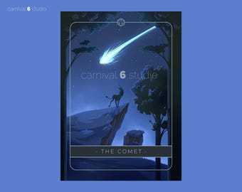 Deck of Many Things - The Comet - Tabletop RPG Gaming Print Series