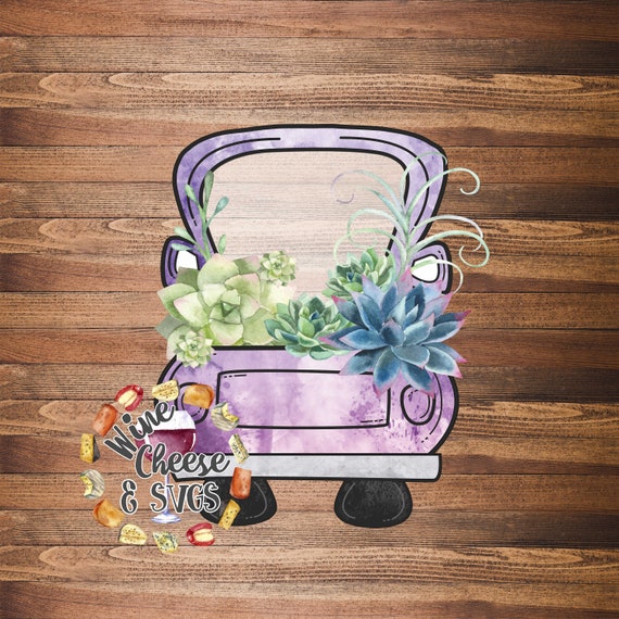 Download Succulent Vintage Truck Bed Sublimation Printing Design Svg Etsy