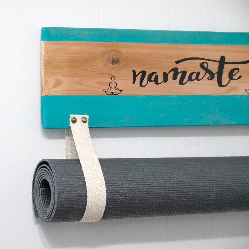 Personalized Yoga Mat Holder Wall Mount Shelf for Gym Mat Etsy
