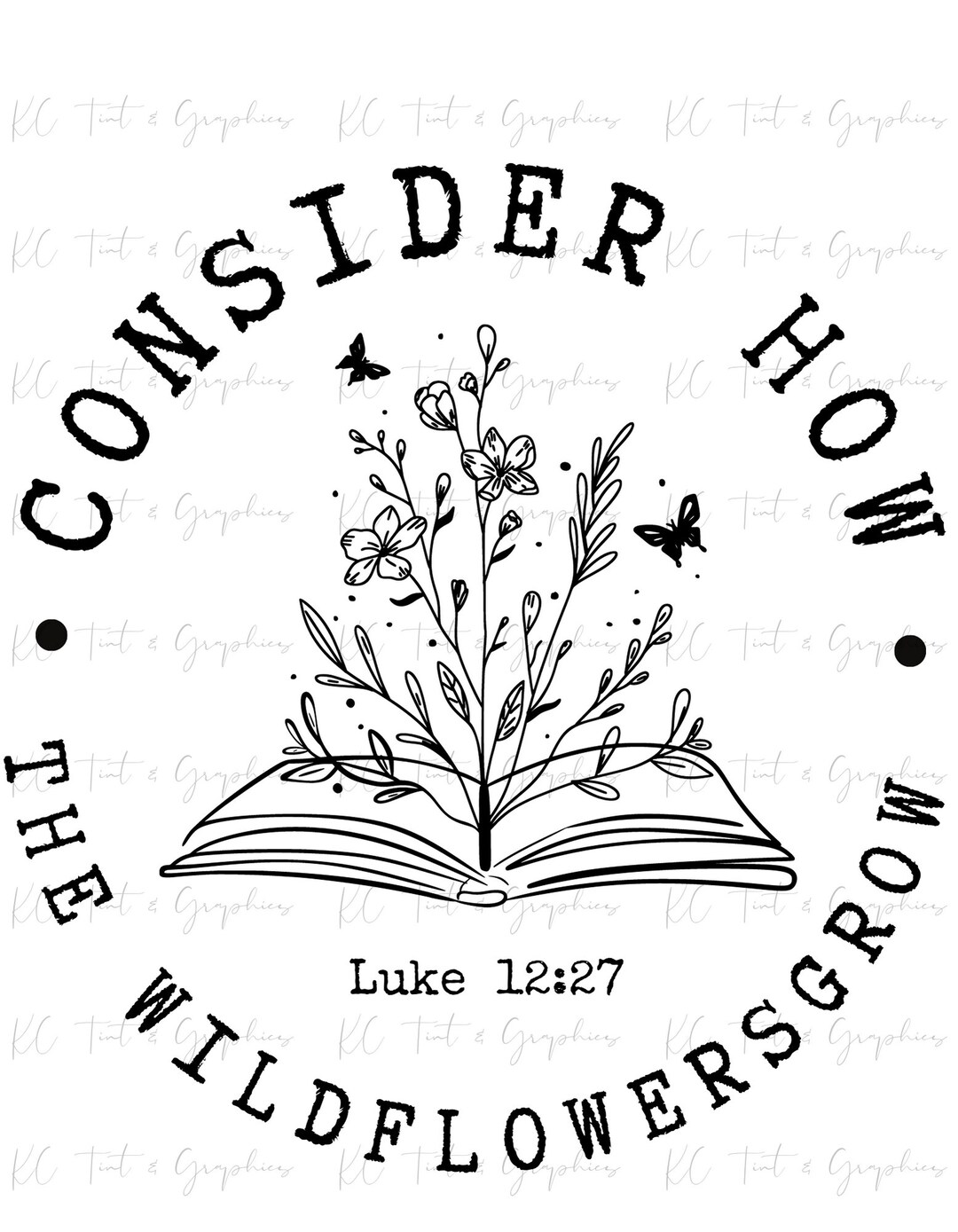 Consider How the Wildflowers Grow Luke 1227 PNG DOWNLOAD Etsy