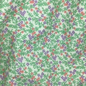 Depression 20s 30s feedsack print 100% cotton. Moda Chloe’s Closet out of print Floral fabrics on white background. Sold by the yard.