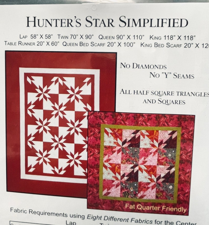 Courtepointe Hunters Star simple sans coutures en Y image 2