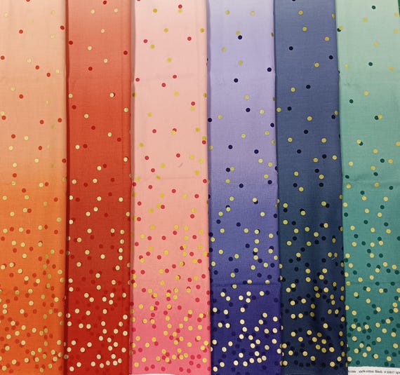 Ombre Confetti Metallic 1/2 yard  bundle 6 different 1/2 yard cuts 3 different bundles