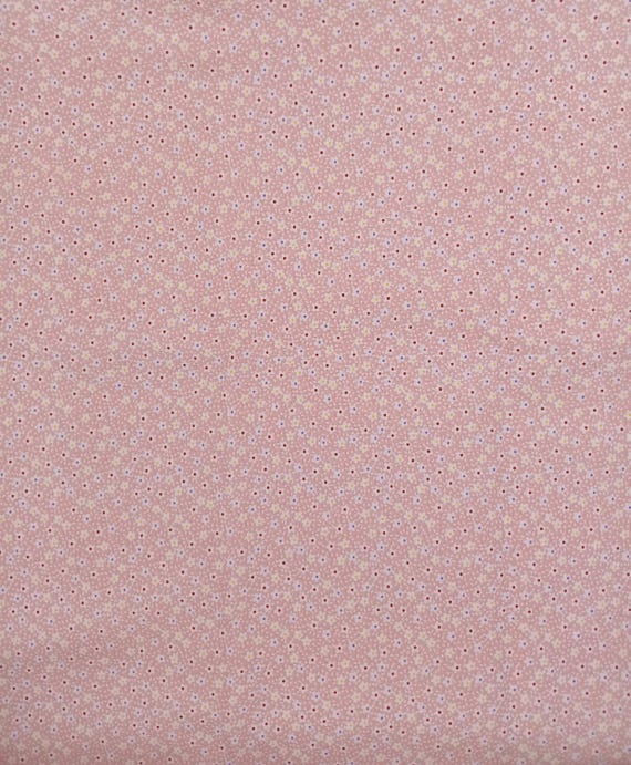 20s/30s Feedsack Depression fabric Vintage Miniatures Foust Textiles 49479 100% cotton, pink floral. Sold by the yard.