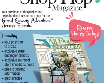 Le magazine pour passeport Florida Shop Hop 2024 en stock, prêt à être expédié