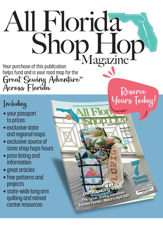 Florida Shop Hop 2024 passport magazine in stock ready to ship