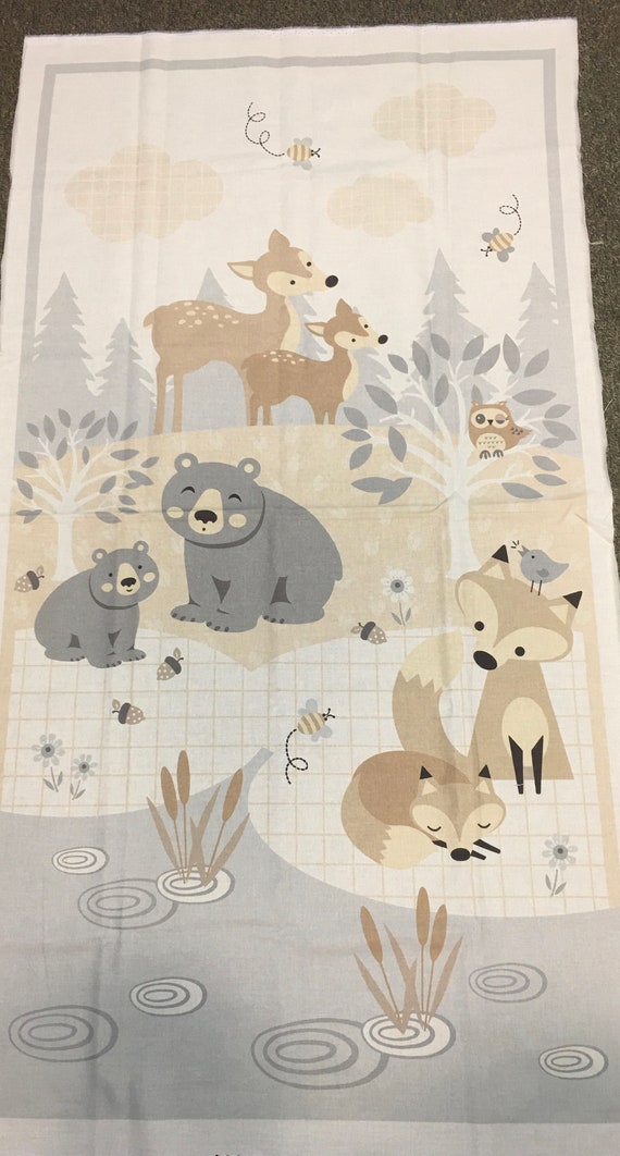 Woodlands little critters Baby Quilt Kit Generic Etsy