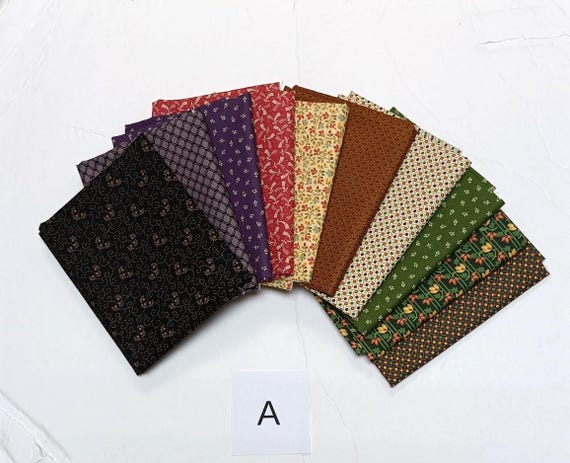 Civil War Reproduction Fat Quarter Bundles 10 FQs 2 bundle choices