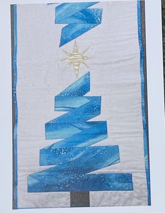 Ribbon Tree table runner paper PATTERN only, instructions and placement sheet. This listing is NOT a KIT.