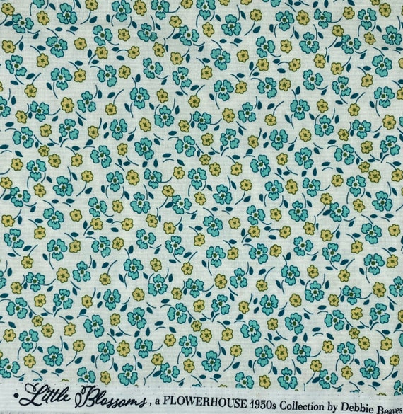 20s 30s fabric depression feedsack reproduction 100% cotton by the yard Little Blossoms a Flowerhouse Collection by Debbie Beaves