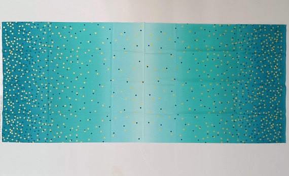 Ombre Confetti Metallic fabric Turquoise by Vanessa Christenson for Moda Out of print 100% cotton Sold by the yard