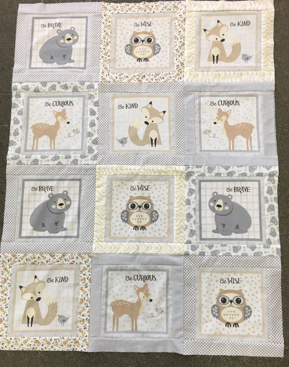 Crib quilt kit little Critters Bambino Woodland Etsy