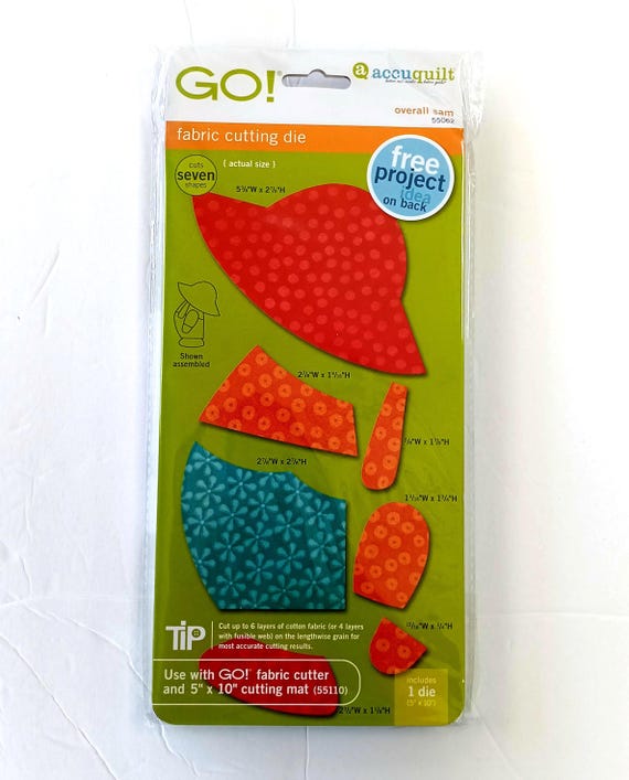 Accuquilt Go! fabric cutting die Overall Bob