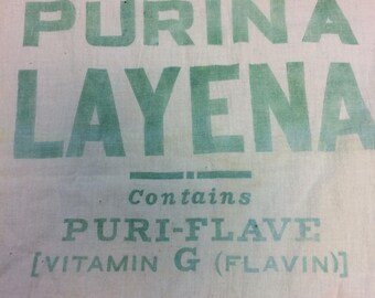 Vintage Purina Layena Feedsack Antique