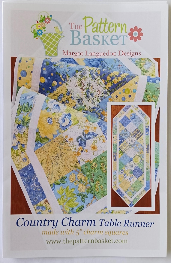 Country Charm Table Runner Pattern by Margot Languedoc Designs for The Pattern Basket