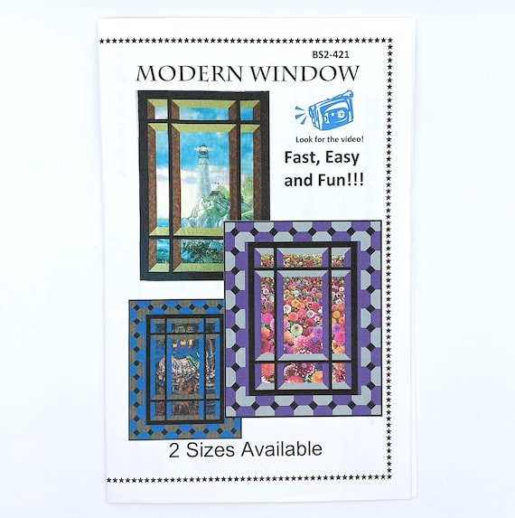 Modern Window quilt pattern by Barb Sackel 2 sizes