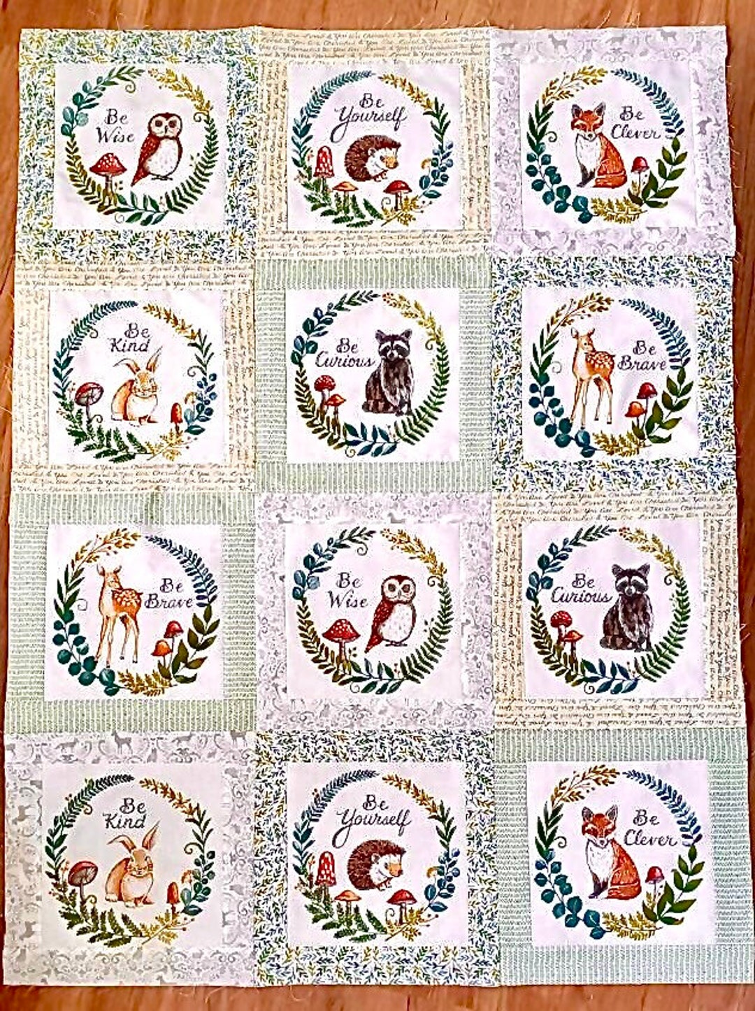 Baby Quilt Kit Easy Woodland Critters Effie's Woods Moda Etsy