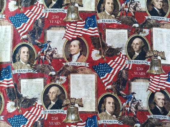 America 250: Stonehenge Founding Fathers fabric by Linda Ludovico for Northcott Fabrics Sold by the yard