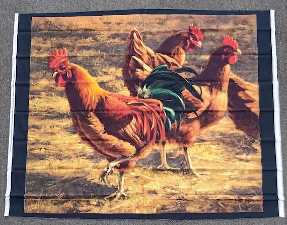 Yard Birds by Paco Young fabric panel A Marshall Dry Goods Co. print  36 x 44 100% cotton