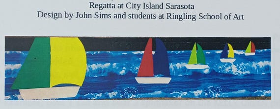 2017 Row by Row "On the Go" quilt top kit Regatta at City Island Sarasota