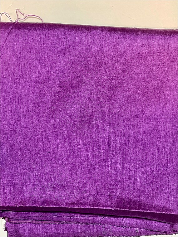 Silk dupioni fabric rich elegant eggplant purple color one piece 2.4 yds long 88" long 40" wide