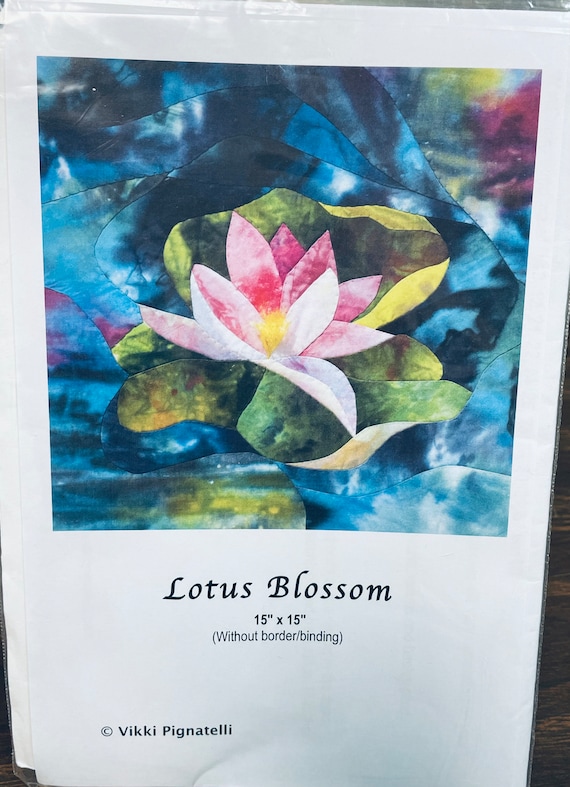 Lotus Blossom Quilt Wall Hanging Pattern Applique Etsy