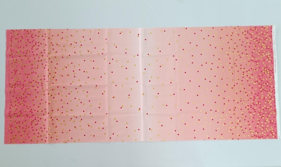 Ombre Confetti Metallic fabric Popsicle Pink by Vanessa Christenson for Moda Out of print 100% cotton Sold by the yard