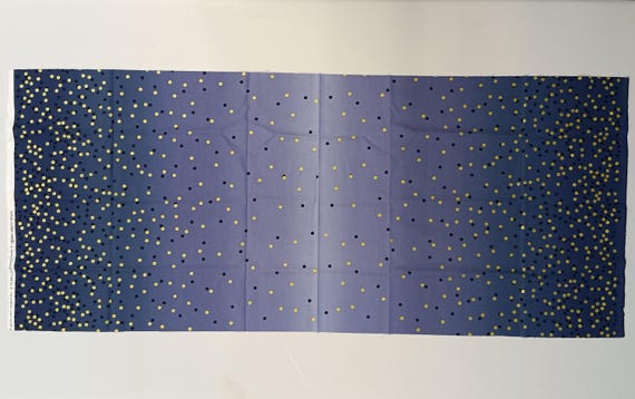 Ombre Confetti Metallic fabric Indigo by Vanessa Christenson for Moda Out of print 100% cotton Sold by the yard