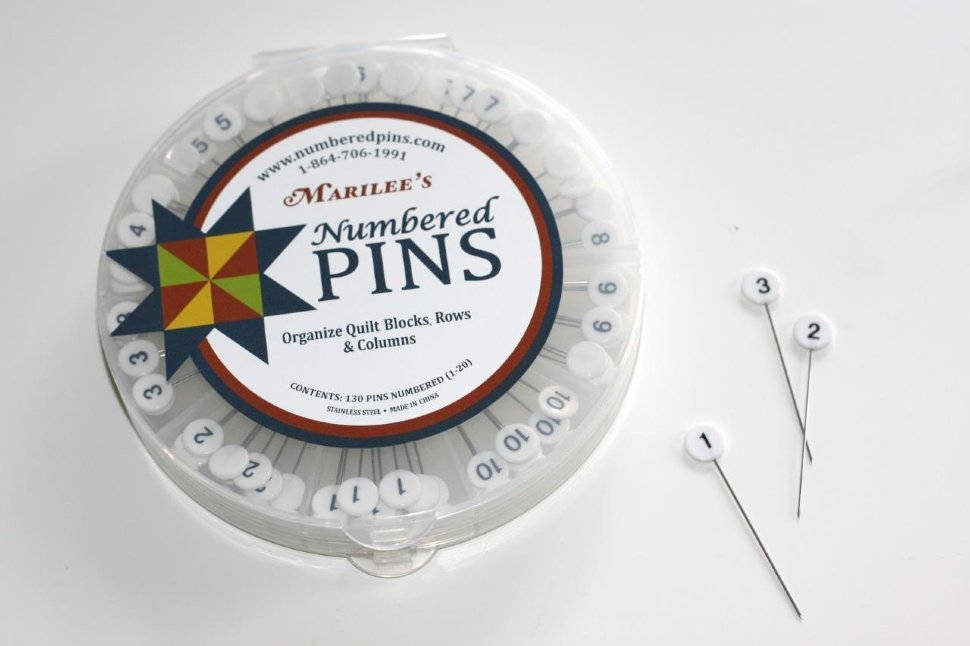 Numbered Pins Marilee's Organize Quilt Blocks, Rows, and Columns