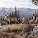 Northcott Naturescapes "High Ridge Crossing" Deer Fabric Panel